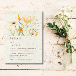 お洒落野結婚花 招待状