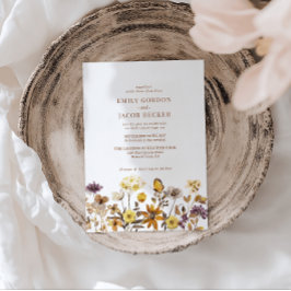 お洒落野花坊結婚保 招待状