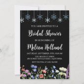 お洒落野草冬ブライダルシャワー 招待状 (正面)