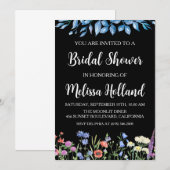 お洒落野草冬ブライダルシャワー 招待状 (正面/裏面)