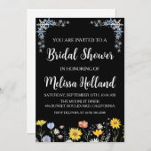 お洒落野草冬ブライダルシャワー 招待状 (正面/裏面)