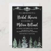 お洒落野草冬ブライダルシャワー 招待状 (正面)