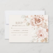 お洒落野草野結婚草 出欠カード (正面)