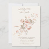 お洒落野草野結婚草 招待状 (正面)