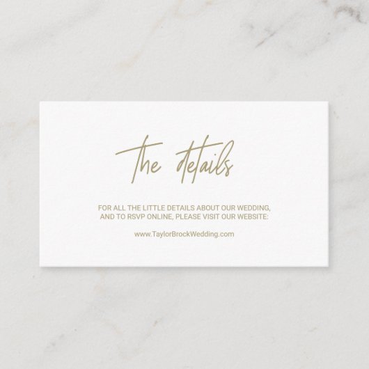 お洒落金ゴールド書結婚のオンライン詳細 エンクロージャーカード (正面)