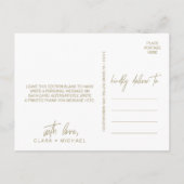 お洒落金ゴールド書道ありがとう ポストカード (裏面)