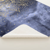 お洒落金ゴールド紙吹雪デザイン シェルパブランケット (3/4)