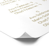 お洒落金ゴールド結婚座席表 ポスター (角)