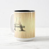 お洒落金ゴールド ツートーンマグカップ (正面左)