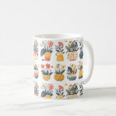 お洒落開花の鮮やかポット コーヒーマグカップ (正面右)