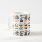 お洒落開花の鮮やかポット コーヒーマグカップ (正面左)