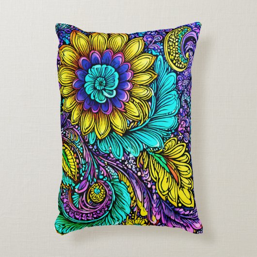 お洒落開花アクセント枕 アクセントクッション (正面(垂直))