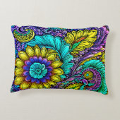 お洒落開花アクセント枕 アクセントクッション (裏面)