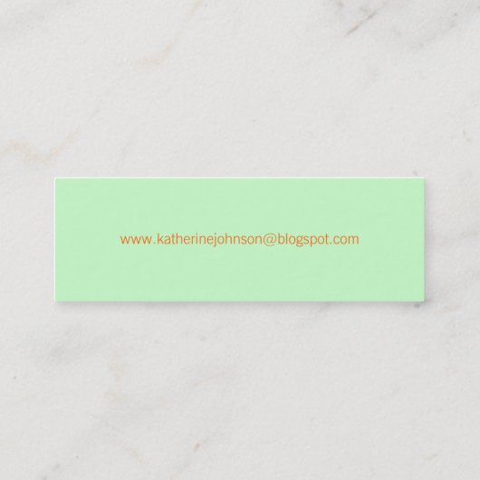 お洒落開花ツリーイエローシトラスドットカラフル スキニー名刺 (裏面)