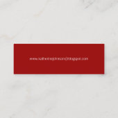 お洒落開花ツリースカーレットレッドカラフルドット スキニー名刺 (裏面)