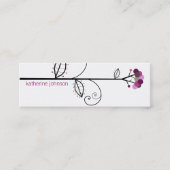 お洒落開花ツリープラムパープルドッカラフルト スキニー名刺 (正面)