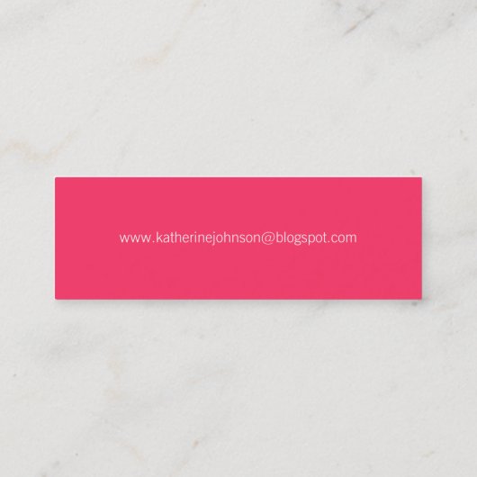 お洒落開花ツリーマゼンタピンクドットカラフル スキニー名刺 (裏面)