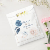 お洒落開花:エレガント水色 フェイバーバッグ (封をした状態)