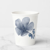 お洒落開花：水エレガント色ベビーシャワー 紙コップ (裏面)