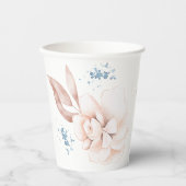 お洒落開花：水エレガント色ベビーシャワー 紙コップ (正面)