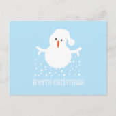 お洒落雪だるまホリデー用挨拶はがき シーズンポストカード (正面)