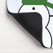 お洒落雪だるまマウスパッド マウスパッド (コーナー)