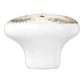 お洒落雪だるま素朴クリスマスイラストレーション セラミックノブ (側面)