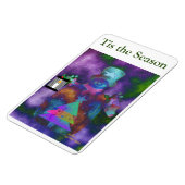 「お洒落雪だるま」のパーソナライズ4 x 6 マグネット (左側)