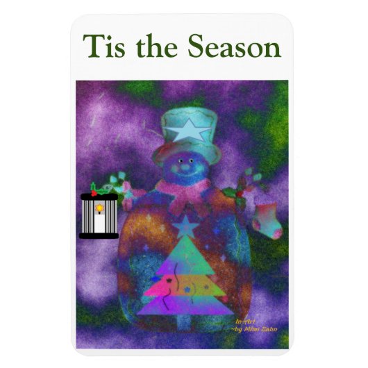 「お洒落雪だるま」のパーソナライズ4 x 6 マグネット (縦)