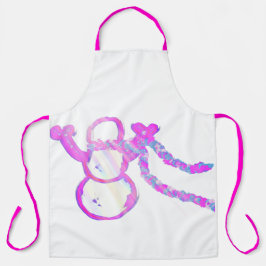 お洒落雪だるま エプロン