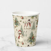 お洒落雪だるま:フェスティバル 紙コップ (右)