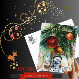 お洒落雪だるま&フォレストフレンズ予算はがき シーズンポストカード