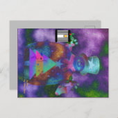 お洒落雪だるま ポストカード (正面/裏面)