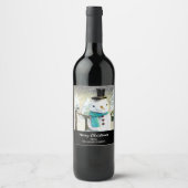 お洒落雪だるま ワインラベル (正面)