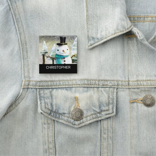 お洒落雪だるま 名札 (インサイチュ)