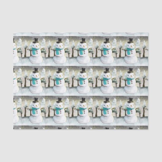 お洒落雪だるま 薄葉紙 (正面)