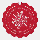 お洒落雪縁ど粒 オーナメントカード (正面)