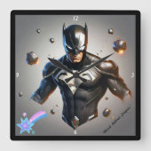 「お洒落電源制御訴訟」 スクエア壁時計 (正面)