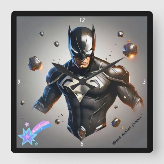 「お洒落電源制御訴訟」 スクエア壁時計 (正面)