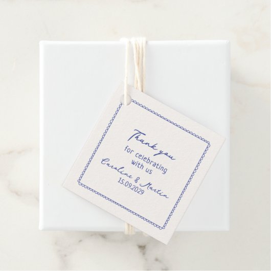 お洒落青い手結婚で感謝していす フェイバータグ (インサイチュ)