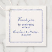 お洒落青い手結婚で感謝していす フェイバータグ (正面)