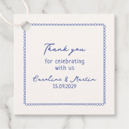 お洒落青い手結婚で感謝していす フェイバータグ