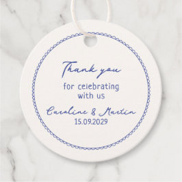 お洒落青い手結婚で感謝していす フェイバータグ