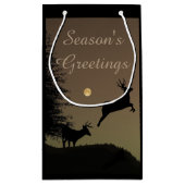 お洒落飛んでいるトナシパーソナライズされたェット スモールペーパーバッグ (裏面)