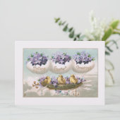 お洒落飛んでいるヴィンテージイースターエッグ&チックス シーズンカード (スタンド正面)