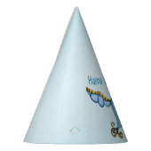 お洒落飛んでいる華美Bluebird Yellow Tail パーティーハット (左)