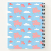 お洒落飛んでいる豚 ノートブック (裏面)