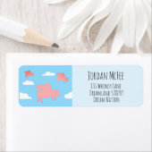 お洒落飛んでいる豚 ラベル (インサイチュ)