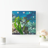 お洒落馬 スクエア壁時計 (ホーム)