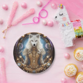 お洒落魅力的赤狼 ペーパープレート (パーティー)